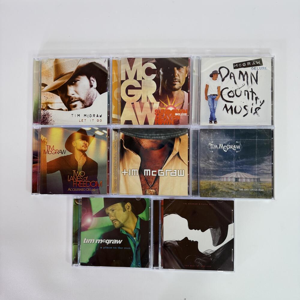 Tim McGraw Faith Hill CD Lot 8 Country Albums Multicolor Jewel Case Let It Go